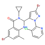 4(1H)-Quinazolinone, 6-bromo-2-[3-bromo-1-(3-chloro-2-pyridinyl)-1H-pyrazol-5-yl]-3-cyclopropyl-2,3-dihydro-8-methyl-