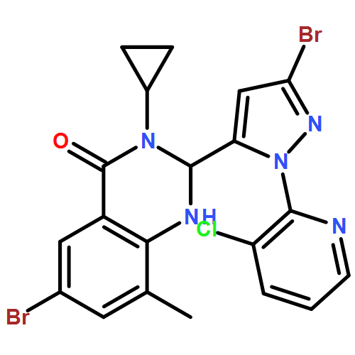 4(1H)-Quinazolinone, 6-bromo-2-[3-bromo-1-(3-chloro-2-pyridinyl)-1H-pyrazol-5-yl]-3-cyclopropyl-2,3-dihydro-8-methyl-