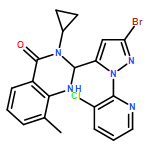 4(1H)-Quinazolinone, 2-[3-bromo-1-(3-chloro-2-pyridinyl)-1H-pyrazol-5-yl]-3-cyclopropyl-2,3-dihydro-8-methyl-
