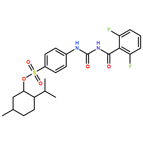 Benzenesulfonic acid, 4-[[[(2,6-difluorobenzoyl)amino]carbonyl]amino]-, 5-methyl-2-(1-methylethyl)cyclohexyl ester