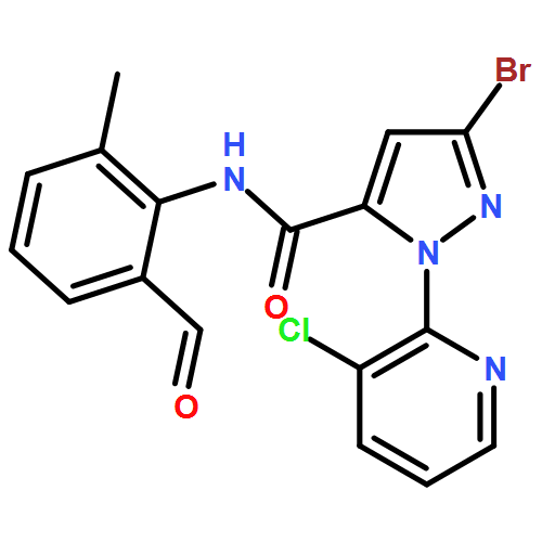 1H-Pyrazole-5-carboxamide, 3-bromo-1-(3-chloro-2-pyridinyl)-N-(2-formyl-6-methylphenyl)-