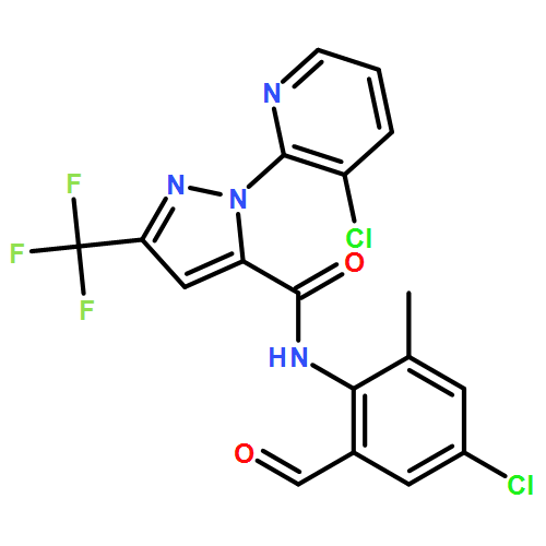 1H-Pyrazole-5-carboxamide, N-(4-chloro-2-formyl-6-methylphenyl)-1-(3-chloro-2-pyridinyl)-3-(trifluoromethyl)-