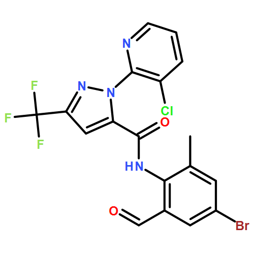 1H-Pyrazole-5-carboxamide, N-(4-bromo-2-formyl-6-methylphenyl)-1-(3-chloro-2-pyridinyl)-3-(trifluoromethyl)-