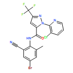 1H-Pyrazole-5-carboxamide, N-(4-bromo-2-cyano-6-methylphenyl)-1-(3-chloro-2-pyridinyl)-3-(trifluoromethyl)-