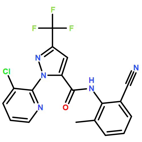 1H-Pyrazole-5-carboxamide, 1-(3-chloro-2-pyridinyl)-N-(2-cyano-6-methylphenyl)-3-(trifluoromethyl)-