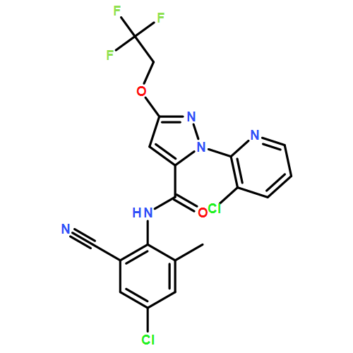 1H-Pyrazole-5-carboxamide, N-(4-chloro-2-cyano-6-methylphenyl)-1-(3-chloro-2-pyridinyl)-3-(2,2,2-trifluoroethoxy)-