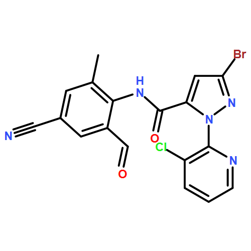 1H-Pyrazole-5-carboxamide, 3-bromo-1-(3-chloro-2-pyridinyl)-N-(4-cyano-2-formyl-6-methylphenyl)-