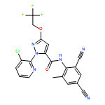 1H-Pyrazole-5-carboxamide, 1-(3-chloro-2-pyridinyl)-N-(2,4-dicyano-6-methylphenyl)-3-(2,2,2-trifluoroethoxy)-
