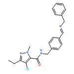 1H-Pyrazole-5-carboxamide, 4-chloro-3-ethyl-1-methyl-N-[[4-[[(phenylmethyl)imino]methyl]phenyl]methyl]-