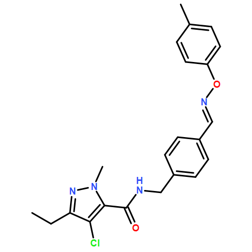 1H-Pyrazole-5-carboxamide, 4-chloro-3-ethyl-1-methyl-N-[[4-[[(4-methylphenoxy)imino]methyl]phenyl]methyl]-
