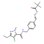 1H-Pyrazole-5-carboxamide, 4-chloro-N-[[4-[[(2,2-dimethyl-1-oxopropoxy)imino]methyl]phenyl]methyl]-3-ethyl-1-methyl-