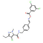 1H-Pyrazole-5-carboxamide, 4-chloro-N-[[4-[[[(3,5-dichlorobenzoyl)oxy]imino]methyl]phenyl]methyl]-3-ethyl-1-methyl-