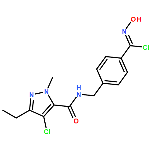 Benzenecarboximidoyl chloride, 4-[[[(4-chloro-3-ethyl-1-methyl-1H-pyrazol-5-yl)carbonyl]amino]methyl]-N-hydroxy-