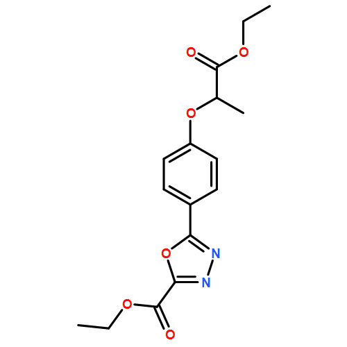 1,3,4-Oxadiazole-2-carboxylic acid, 5-[4-(2-ethoxy-1-methyl-2-oxoethoxy)phenyl]-, ethyl ester