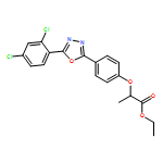 Propanoic acid, 2-[4-[5-(2,4-dichlorophenyl)-1,3,4-oxadiazol-2-yl]phenoxy]-, ethyl ester