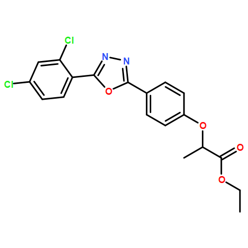 Propanoic acid, 2-[4-[5-(2,4-dichlorophenyl)-1,3,4-oxadiazol-2-yl]phenoxy]-, ethyl ester