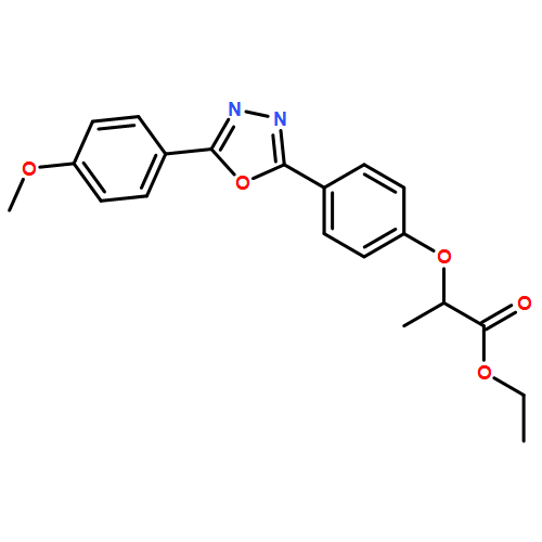 Propanoic acid, 2-[4-[5-(4-methoxyphenyl)-1,3,4-oxadiazol-2-yl]phenoxy]-, ethyl ester