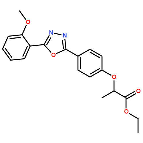 Propanoic acid, 2-[4-[5-(2-methoxyphenyl)-1,3,4-oxadiazol-2-yl]phenoxy]-, ethyl ester