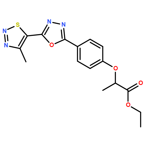 Propanoic acid, 2-[4-[5-(4-methyl-1,2,3-thiadiazol-5-yl)-1,3,4-oxadiazol-2-yl]phenoxy]-, ethyl ester