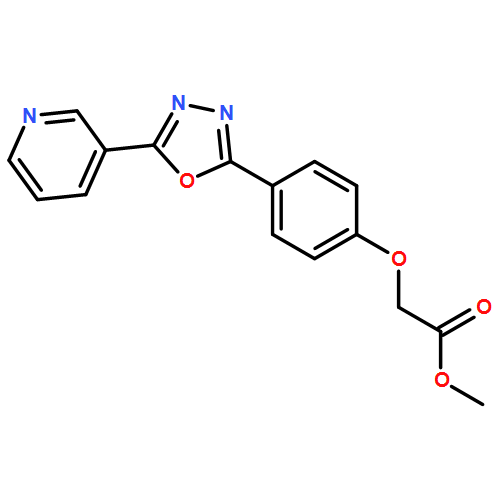 Acetic acid, 2-[4-[5-(3-pyridinyl)-1,3,4-oxadiazol-2-yl]phenoxy]-, methyl ester