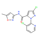 1H-Pyrazole-5-carboxamide, 3-chloro-1-(3-chloro-2-pyridinyl)-N-(5-methyl-3-isoxazolyl)-