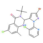 4(1H)-Quinazolinone, 2-[3-bromo-1-(3-chloro-2-pyridinyl)-1H-pyrazol-5-yl]-6-chloro-3-(1,1-dimethylethyl)-2,3-dihydro-8-methyl-