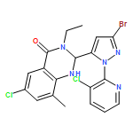 4(1H)-Quinazolinone, 2-[3-bromo-1-(3-chloro-2-pyridinyl)-1H-pyrazol-5-yl]-6-chloro-3-ethyl-2,3-dihydro-8-methyl-