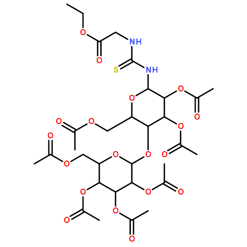 Glycine, N-[thioxo[[2,3,6-tri-O-acetyl-4-O-(2,3,4,6-tetra-O-acetyl-α-D-glucopyranosyl)-β-D-glucopyranosyl]amino]methyl]-, ethyl ester