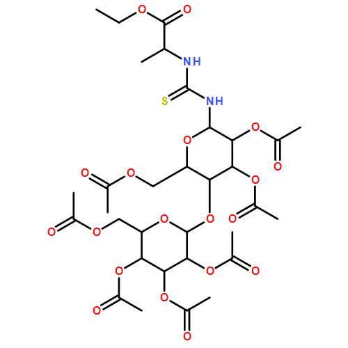 L-Alanine, N-[thioxo[[2,3,6-tri-O-acetyl-4-O-(2,3,4,6-tetra-O-acetyl-α-D-glucopyranosyl)-β-D-glucopyranosyl]amino]methyl]-, ethyl ester