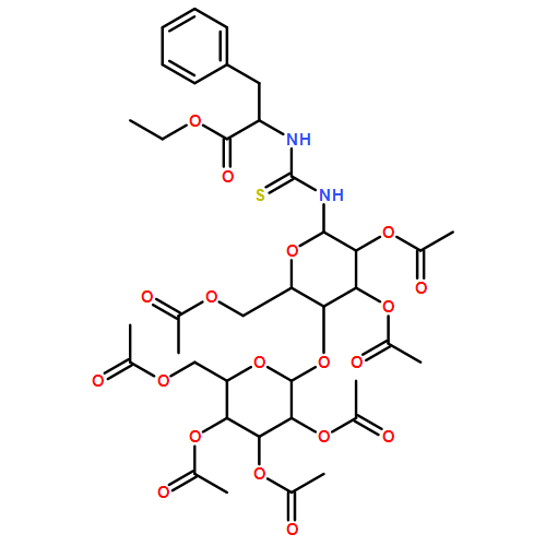 L-Phenylalanine, N-[thioxo[[2,3,6-tri-O-acetyl-4-O-(2,3,4,6-tetra-O-acetyl-α-D-glucopyranosyl)-β-D-glucopyranosyl]amino]methyl]-, ethyl ester