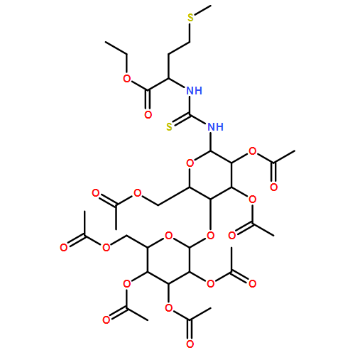 L-Methionine, N-[thioxo[[2,3,6-tri-O-acetyl-4-O-(2,3,4,6-tetra-O-acetyl-α-D-glucopyranosyl)-β-D-glucopyranosyl]amino]methyl]-, ethyl ester