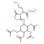 3-Thiazolidineacetic acid, α-[2-(methylthio)ethyl]-4-oxo-2-[(2,3,4,6-tetra-O-acetyl-β-D-glucopyranosyl)imino]-, ethyl ester, (αS,2E)-