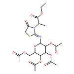 3-Thiazolidineacetic acid, α-methyl-4-oxo-2-[(2,3,4,6-tetra-O-acetyl-β-D-galactopyranosyl)imino]-, ethyl ester, (αS,2E)-