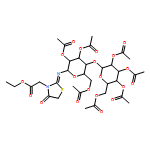 3-Thiazolidineacetic acid, 4-oxo-2-[[2,3,6-tri-O-acetyl-4-O-(2,3,4,6-tetra-O-acetyl-β-D-galactopyranosyl)-β-D-glucopyranosyl]imino]-, ethyl ester, (2E)-