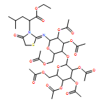 3-Thiazolidineacetic acid, α-(2-methylpropyl)-4-oxo-2-[[2,3,6-tri-O-acetyl-4-O-(2,3,4,6-tetra-O-acetyl-β-D-galactopyranosyl)-β-D-glucopyranosyl]imino]-, ethyl ester, (αS,2E)-