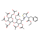 3-Thiazolidineacetic acid, 4-oxo-α-(phenylmethyl)-2-[[2,3,6-tri-O-acetyl-4-O-(2,3,4,6-tetra-O-acetyl-β-D-galactopyranosyl)-β-D-glucopyranosyl]imino]-, ethyl ester, (αS,2E)-