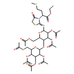 3-Thiazolidineacetic acid, α-[2-(methylthio)ethyl]-4-oxo-2-[[2,3,6-tri-O-acetyl-4-O-(2,3,4,6-tetra-O-acetyl-β-D-galactopyranosyl)-β-D-glucopyranosyl]imino]-, ethyl ester, (αS,2E)-