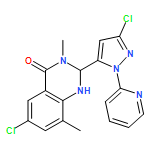 4(1H)-Quinazolinone, 6-chloro-2-[3-chloro-1-(2-pyridinyl)-1H-pyrazol-5-yl]-2,3-dihydro-3,8-dimethyl-