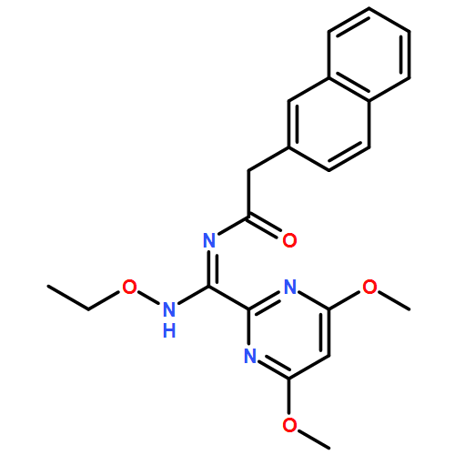 2-Naphthaleneacetamide, N-[(4,6-dimethoxy-2-pyrimidinyl)(ethoxyamino)methylene]-