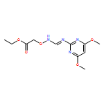Acetic acid, 2-[[[(4,6-dimethoxy-2-pyrimidinyl)iminomethyl]amino]oxy]-, ethyl ester