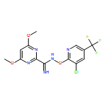 2-Pyrimidinecarboximidamide, N-[[3-chloro-5-(trifluoromethyl)-2-pyridinyl]oxy]-4,6-dimethoxy-