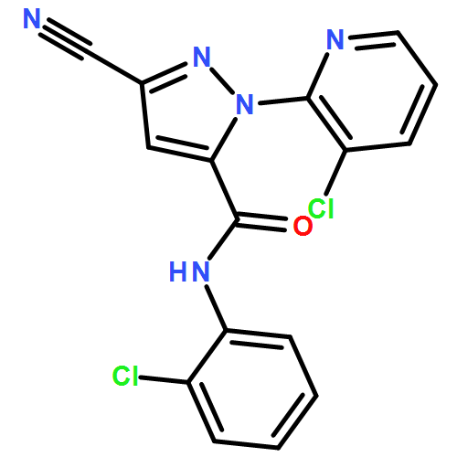 1H-Pyrazole-5-carboxamide, N-(2-chlorophenyl)-1-(3-chloro-2-pyridinyl)-3-cyano-