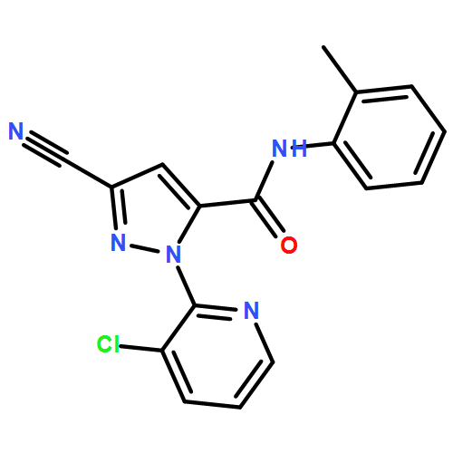 1H-Pyrazole-5-carboxamide, 1-(3-chloro-2-pyridinyl)-3-cyano-N-(2-methylphenyl)-