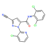 1H-Pyrazole-5-carboxamide, 1-(3-chloro-2-pyridinyl)-3-cyano-N-(2,6-dichlorophenyl)-