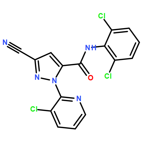 1H-Pyrazole-5-carboxamide, 1-(3-chloro-2-pyridinyl)-3-cyano-N-(2,6-dichlorophenyl)-