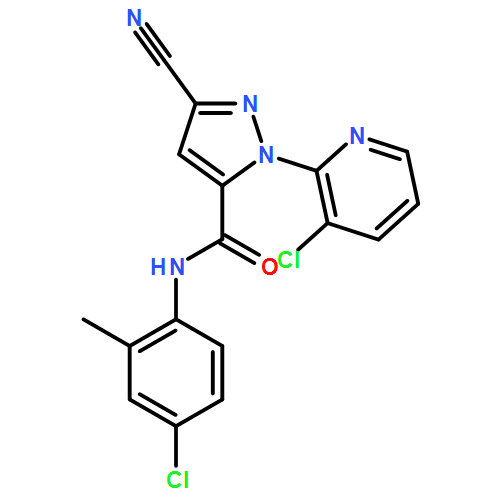 1H-Pyrazole-5-carboxamide, N-(4-chloro-2-methylphenyl)-1-(3-chloro-2-pyridinyl)-3-cyano-