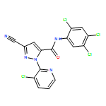 1H-Pyrazole-5-carboxamide, 1-(3-chloro-2-pyridinyl)-3-cyano-N-(2,4,5-trichlorophenyl)-