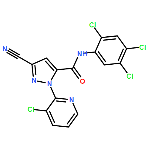 1H-Pyrazole-5-carboxamide, 1-(3-chloro-2-pyridinyl)-3-cyano-N-(2,4,5-trichlorophenyl)-