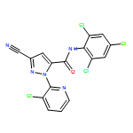 1H-Pyrazole-5-carboxamide, 1-(3-chloro-2-pyridinyl)-3-cyano-N-(2,4,6-trichlorophenyl)-