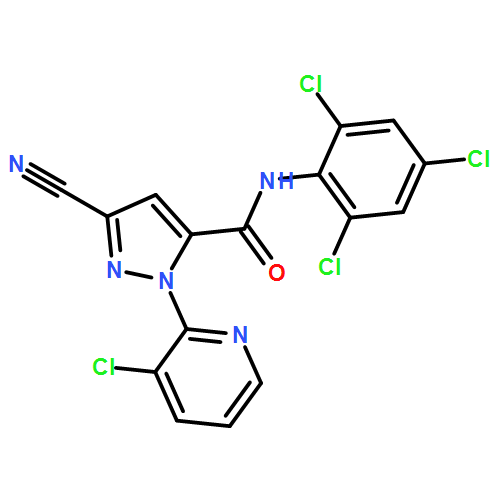 1H-Pyrazole-5-carboxamide, 1-(3-chloro-2-pyridinyl)-3-cyano-N-(2,4,6-trichlorophenyl)-